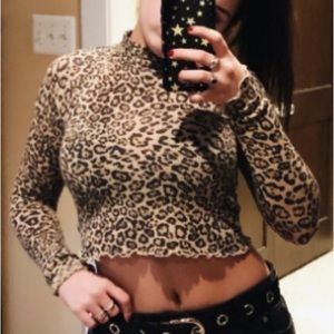 Out from under leopard top
